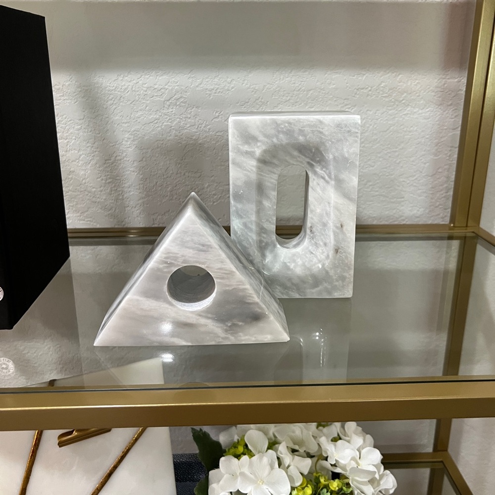 Marble Bookends Set